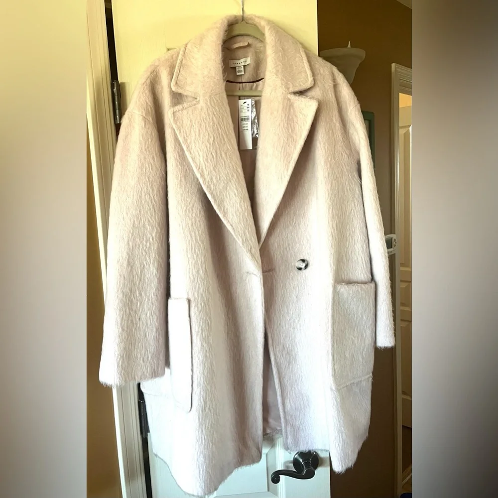 NWT Topshop Blush Coat - Picture 3 of 7